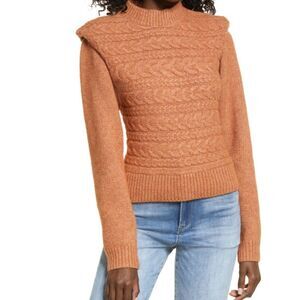 Blank NYC Cry Me A River Horizontal Cable Crewneck Sweater Large NWT